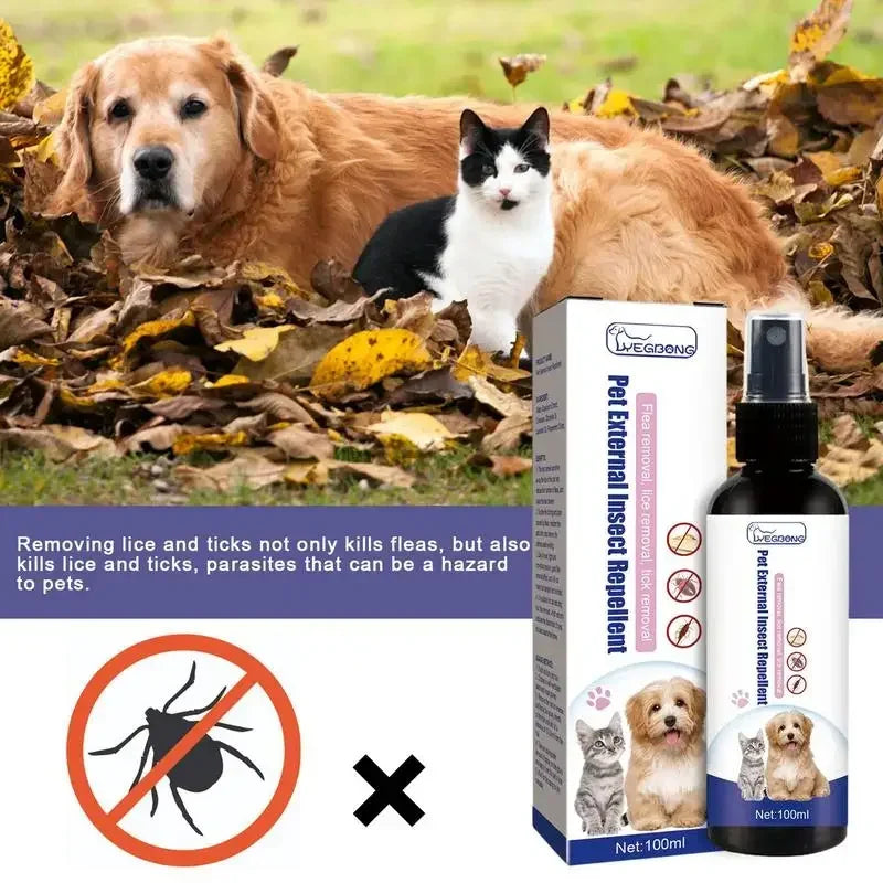 Pet Dog Cat Anti Flea Drops 100ml