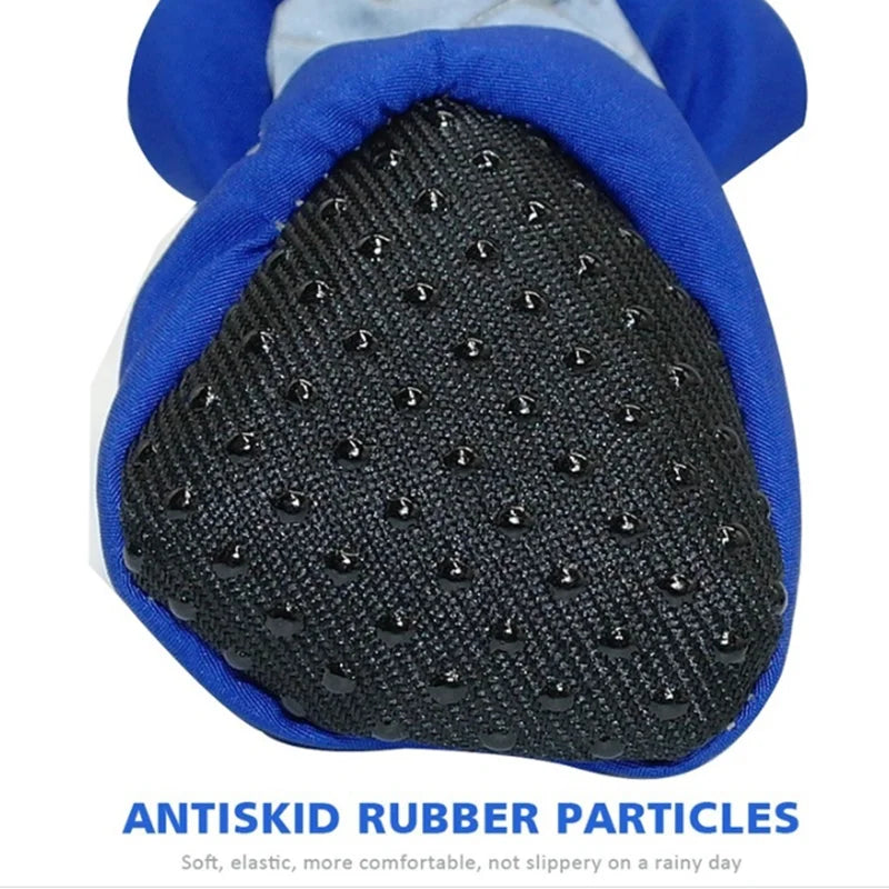 4pcs/set Waterproof Pet Dog Shoes Anti-slip Rain