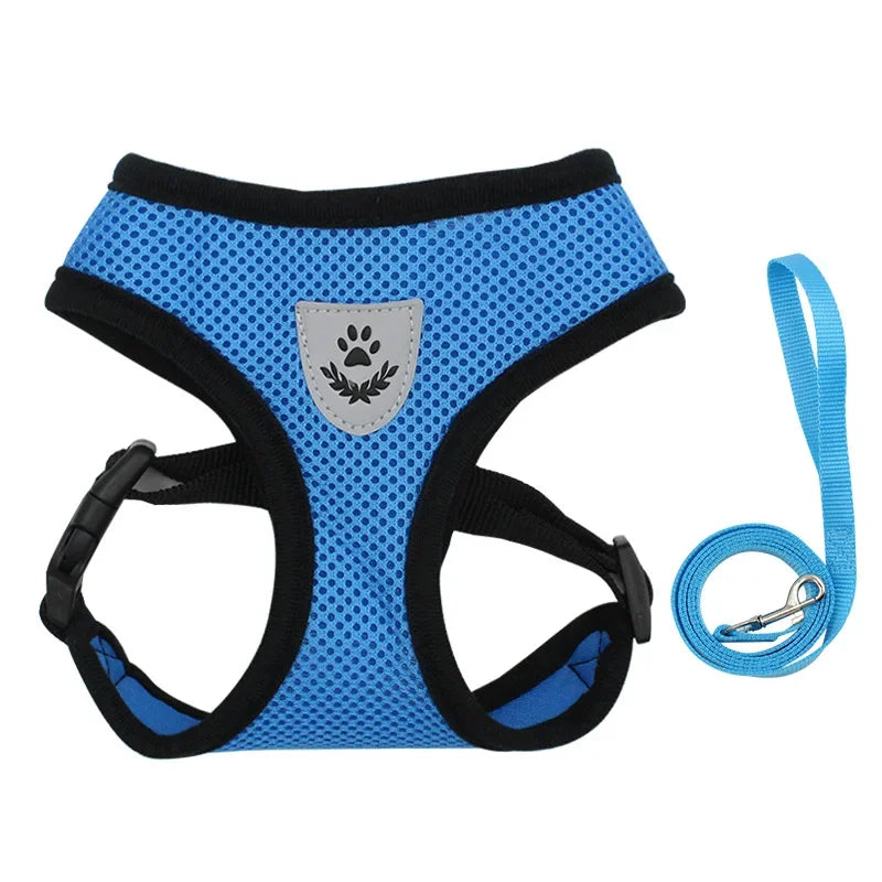 Summer Dog Harness Lead Leash Adjustable