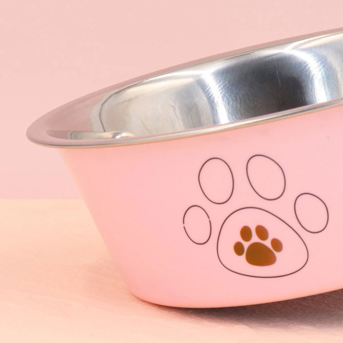 A pet stainless steel cat and dog bowl