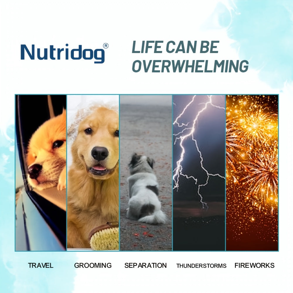Nutridog Calming Chews For Dog - 120 Chews, Beef Flavor