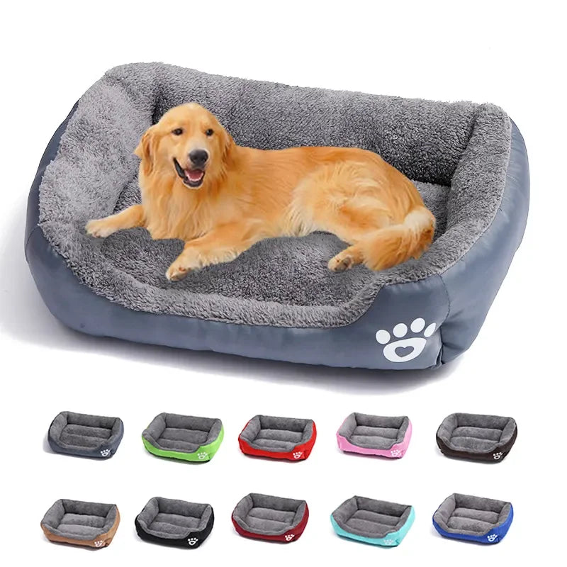 Large Dog Bed Square Plush Kennel Summer
