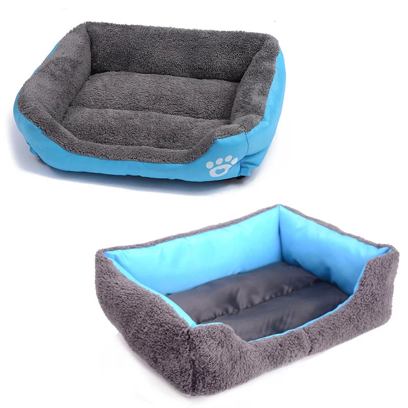 Large Dog Bed Square Plush Kennel Summer