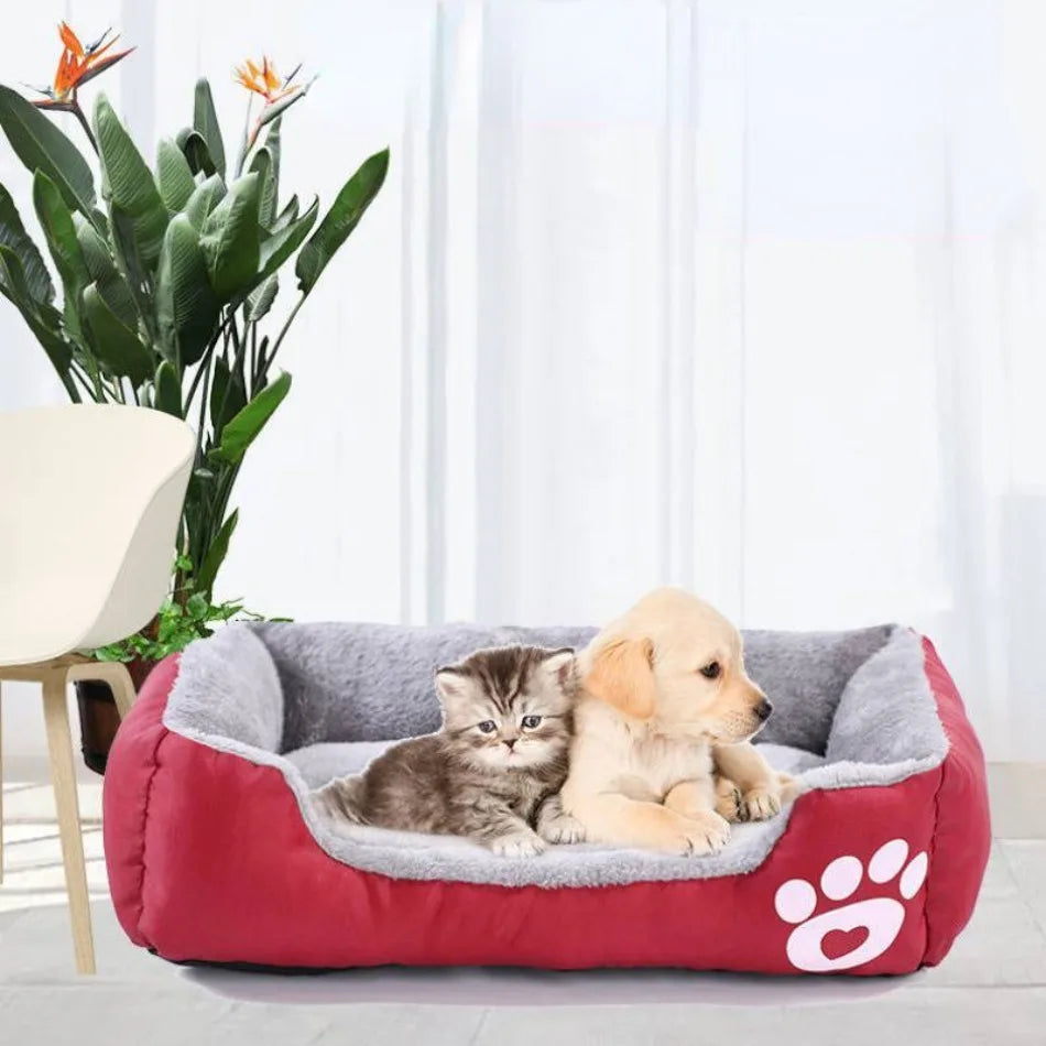 Large Dog Bed Square Plush Kennel Summer