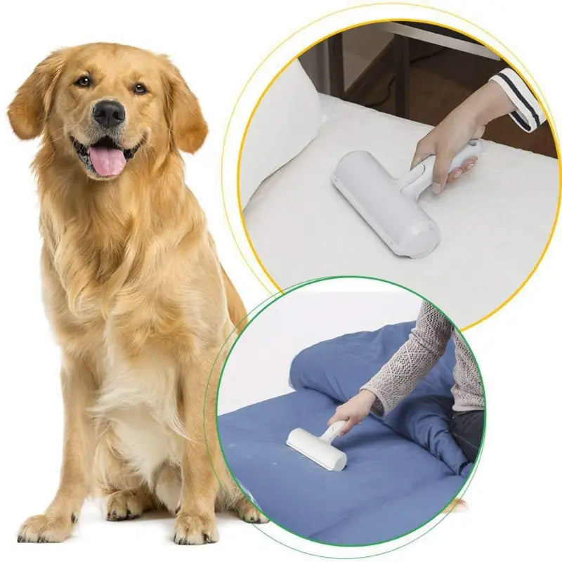 One Hand Operate Way Pet Hair Remover Roller Removing